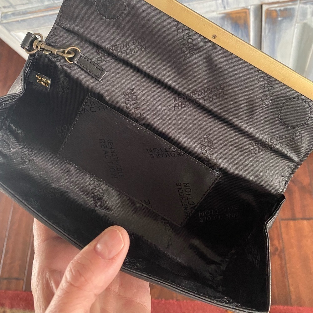 KENNETH COLE Lambskin Leather Clutch/Wristlet - Picture 8 of 9